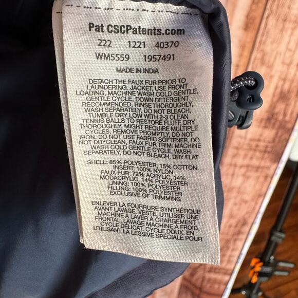 Columbia Jacket Marquam Peak Fusion Parka Small Navy Black Omni-Heat Ski Snow - Picture 8 of 8